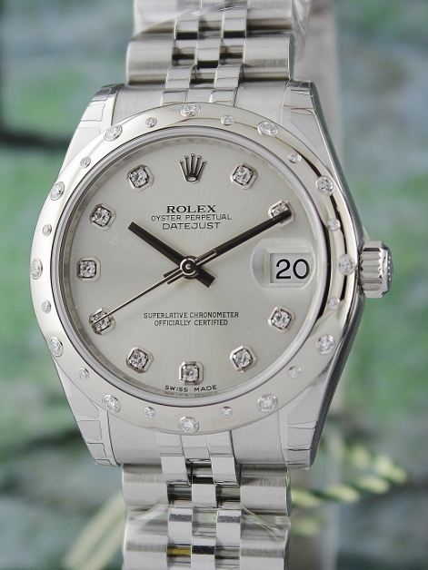 (image for) NEW UNWORN ROLEX MID SIZE STEEL OYSTER PERPETUAL DATEJUST / 178344